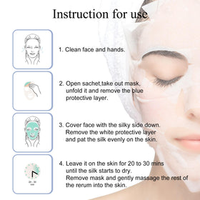 Dermaroller sheet applied to face providing instant cooling comfort