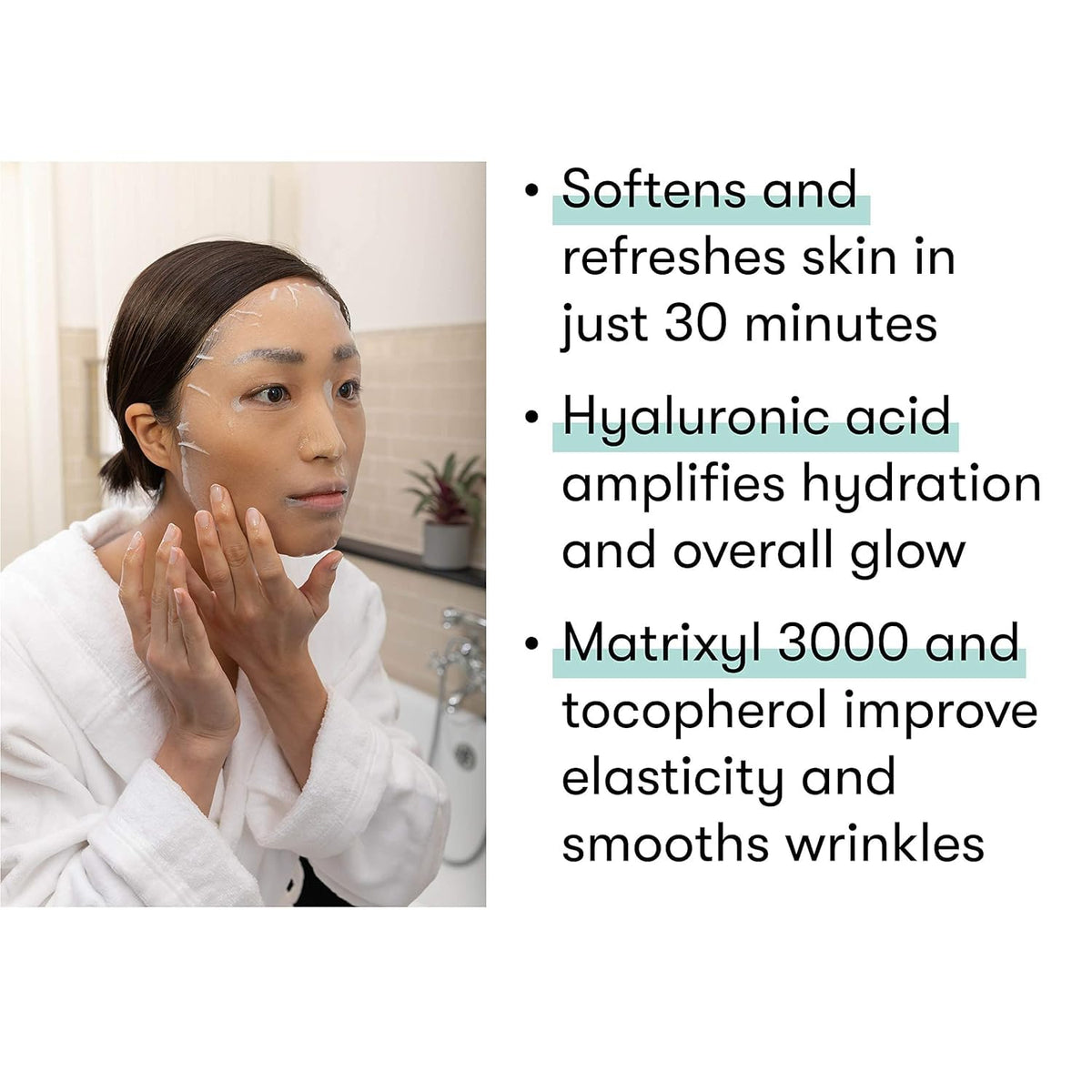 Dermaroller serum pipette beside ingredients emphasizing active blend