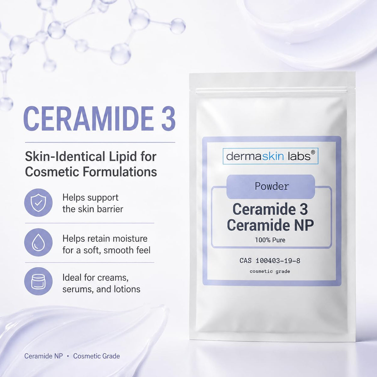 Dermaskin Labs powder closeup showing fine texture for smooth blending
