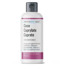 Dermaskin Labs front packaging showing pure coco caprylate caprate and ingredient benefits