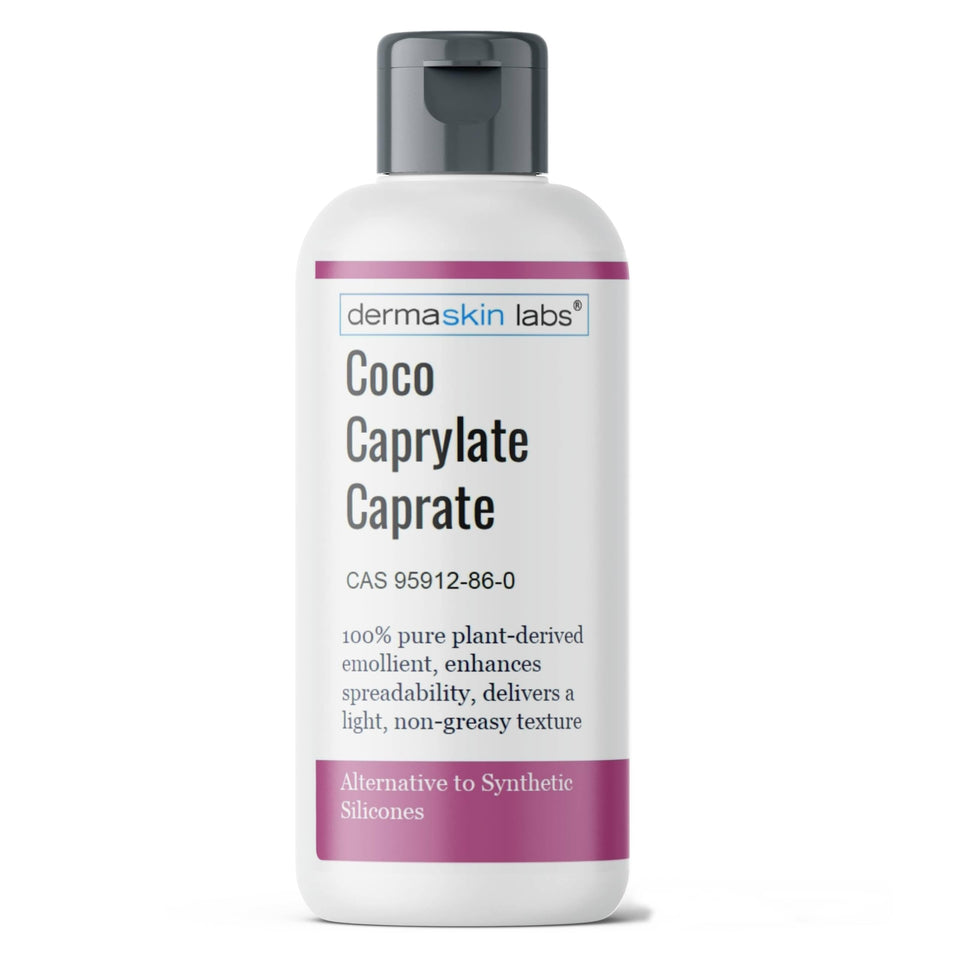 Dermaskin Labs front packaging showing pure coco caprylate caprate and ingredient benefits