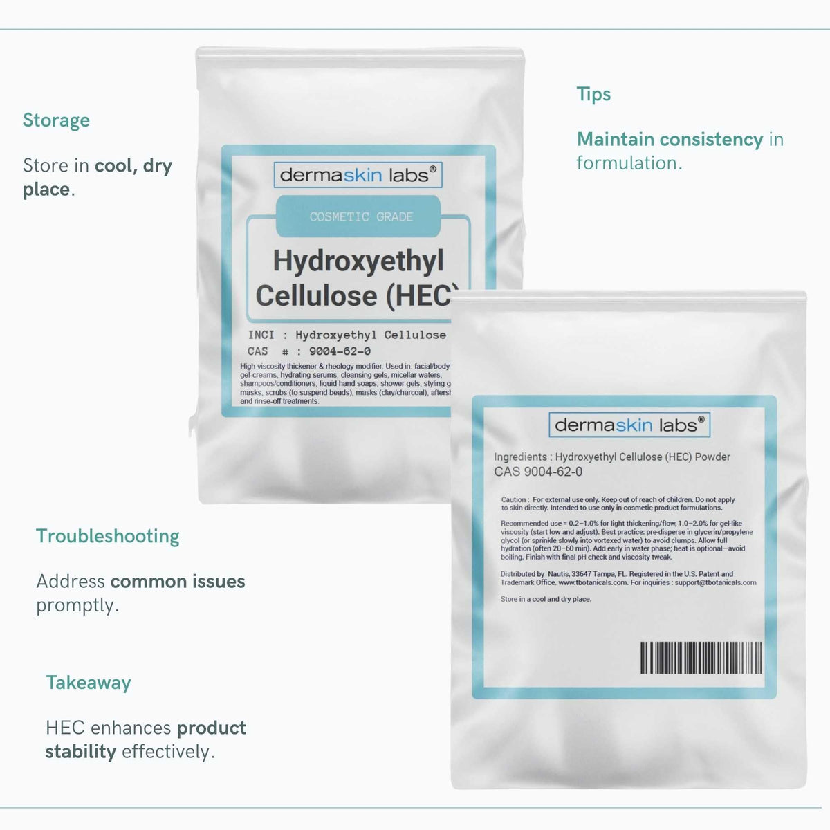 Dermaskin Labs HEC laboratory formulation setting with mixing vessel indicating reproducible results