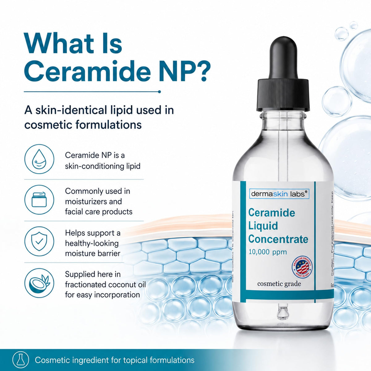 Dermaskin Labs being mixed into oil phase showing formulation ease and stability