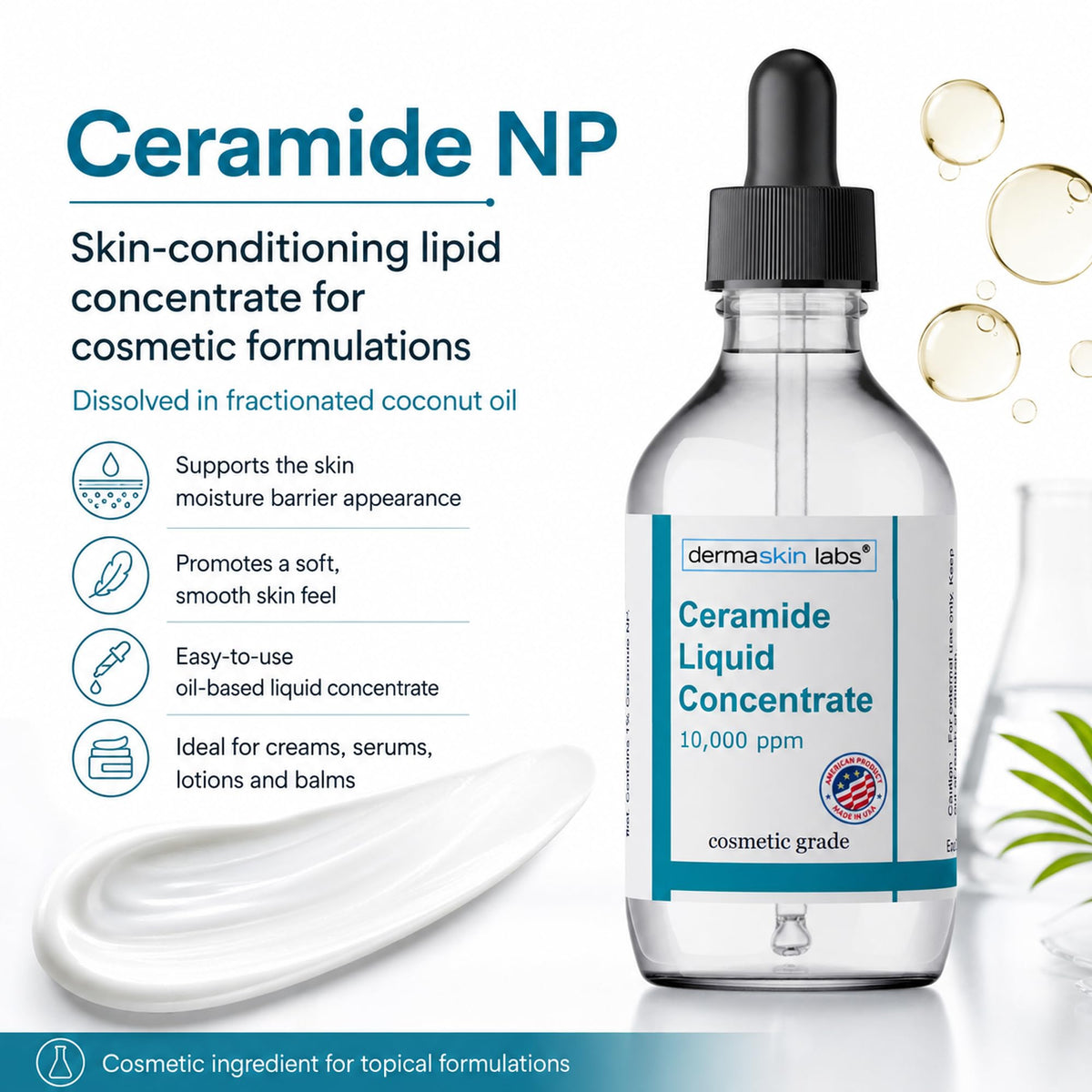 Dermaskin Labs concentrate texture close-up demonstrating smooth blendability