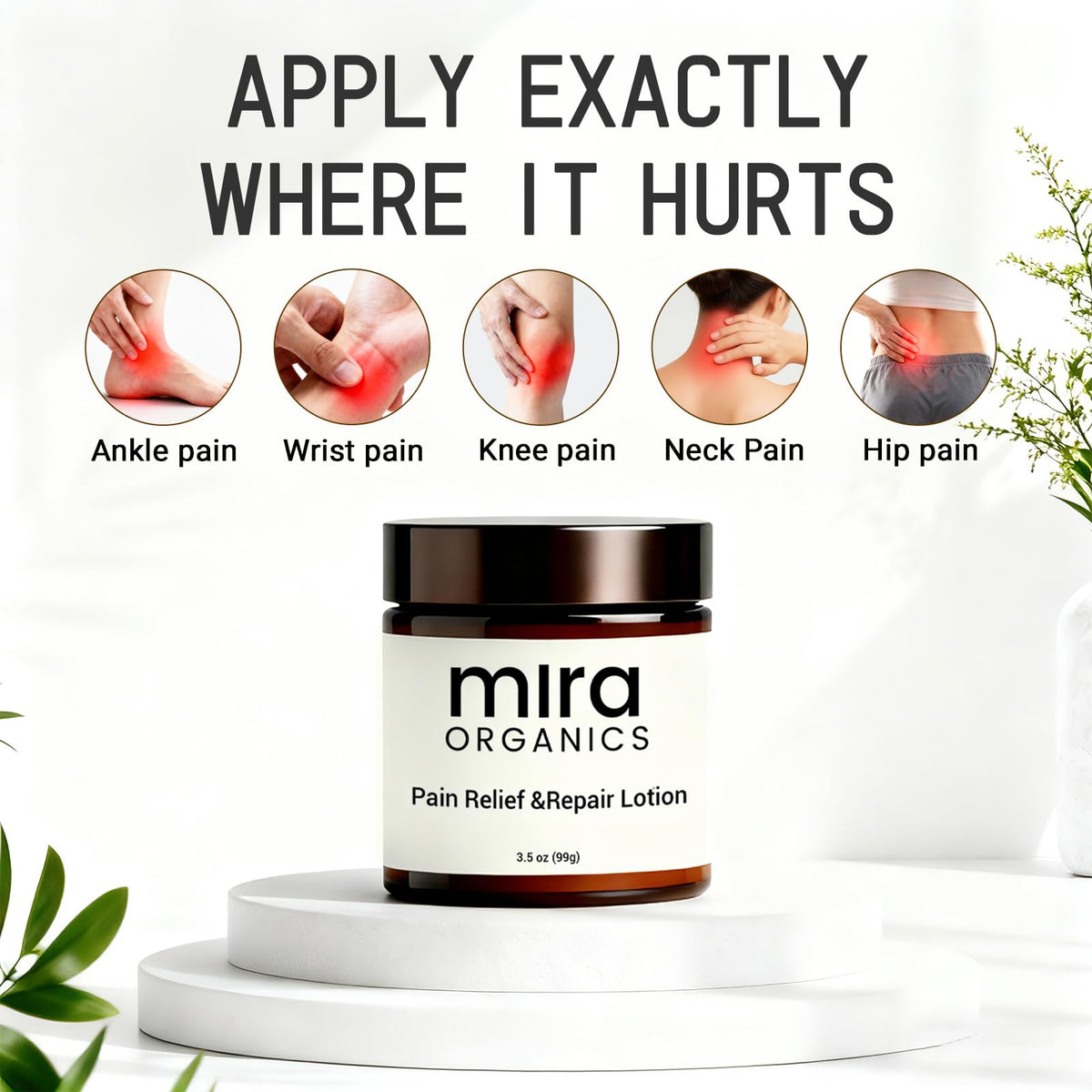 Dermasophia application on leg showing targeted soothing and moisturization
