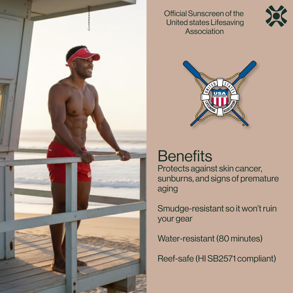 DERMASPORT applied on athlete face demonstrating sweat-resistant benefit