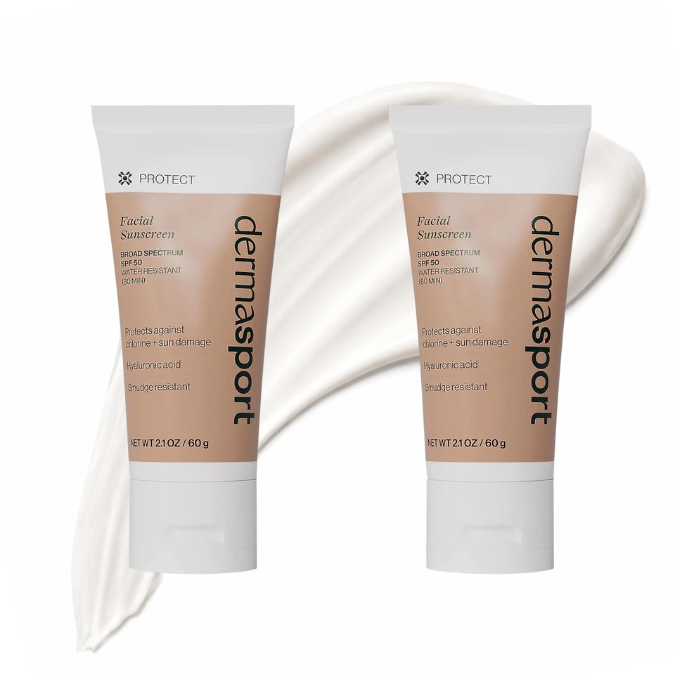 DERMASPORT front packaging showing SPF 50 protection and athletic design