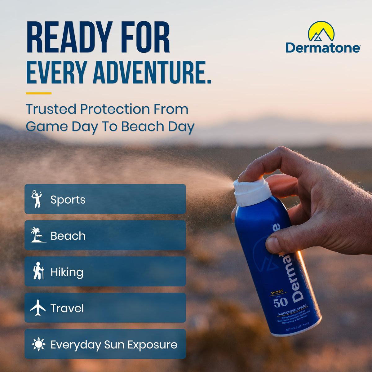 DERMATONE applied at beach illustrating reef-compliant, active protection