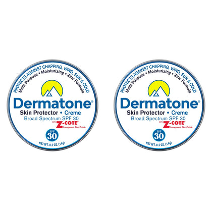 DERMATONE open tin showing balm texture and portable protection
