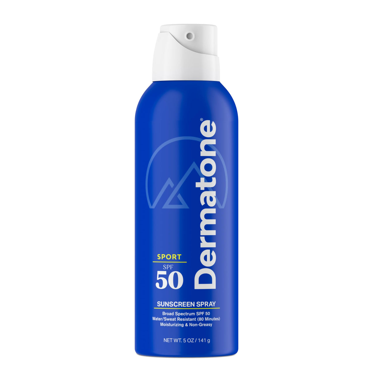DERMATONE front packaging showing SPF 50 protection and sports design
