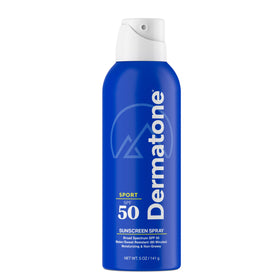 DERMATONE front packaging showing SPF 50 protection and sports design
