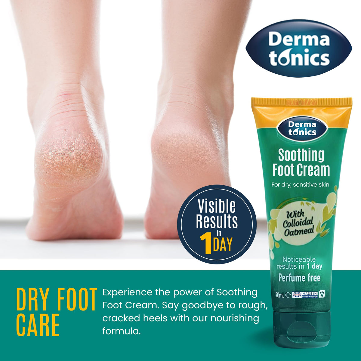 Dermatonics ingredients focus on urea and oatmeal for calming hydration