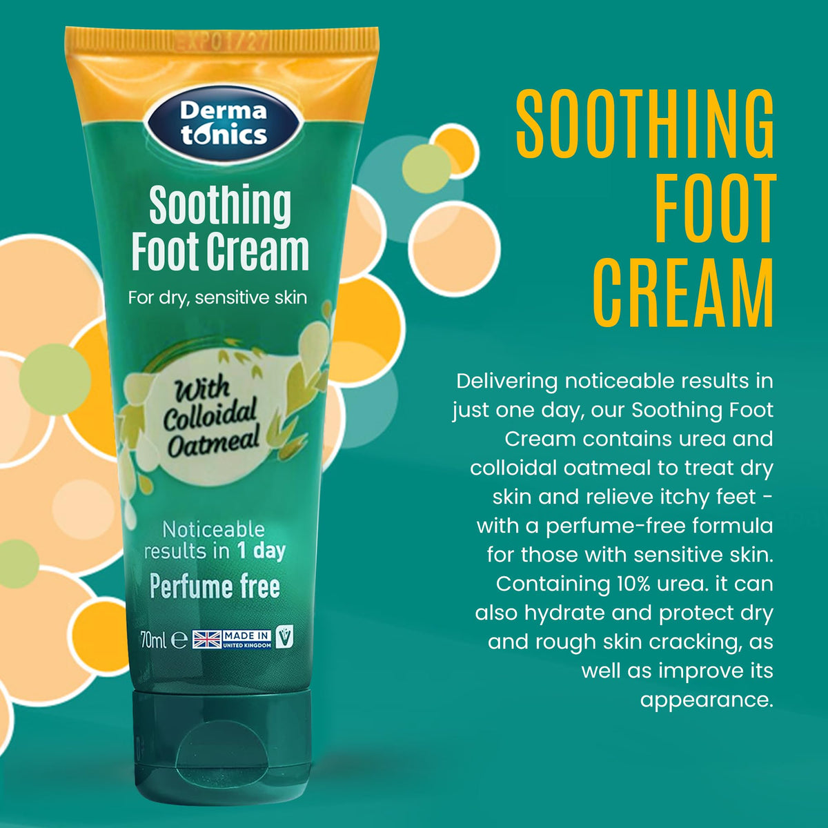 Dermatonics cream texture close-up highlighting fast absorption benefit