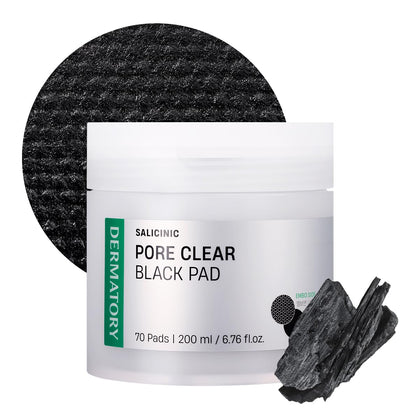 DERMATORY front packaging showing dual-textured pore pads and benefits