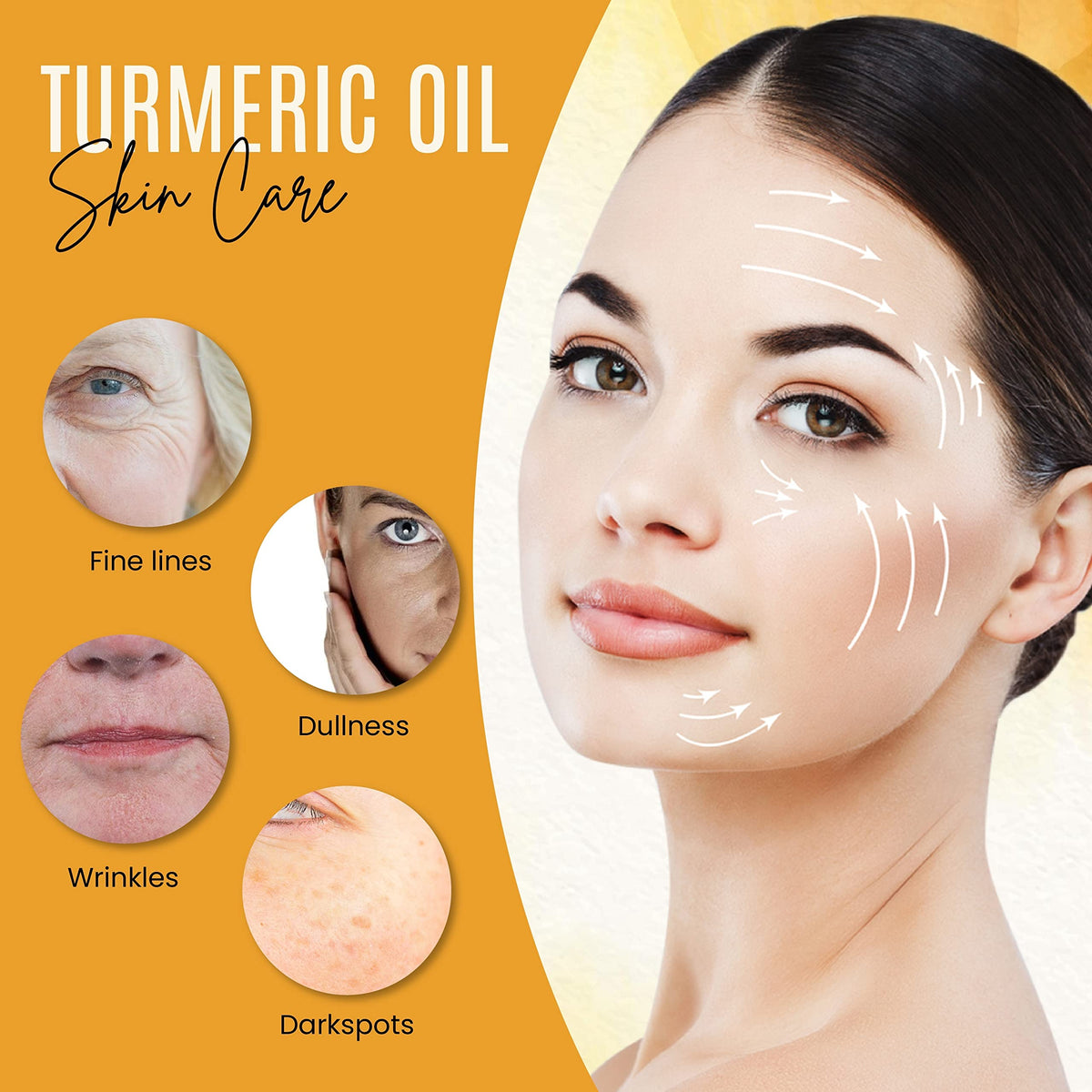 DERMAXGEN applying oil to cheek showing fast absorption and hydrated glow
