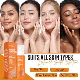 DERMAXGEN suggested before and after layout illustrating brighter-looking skin
