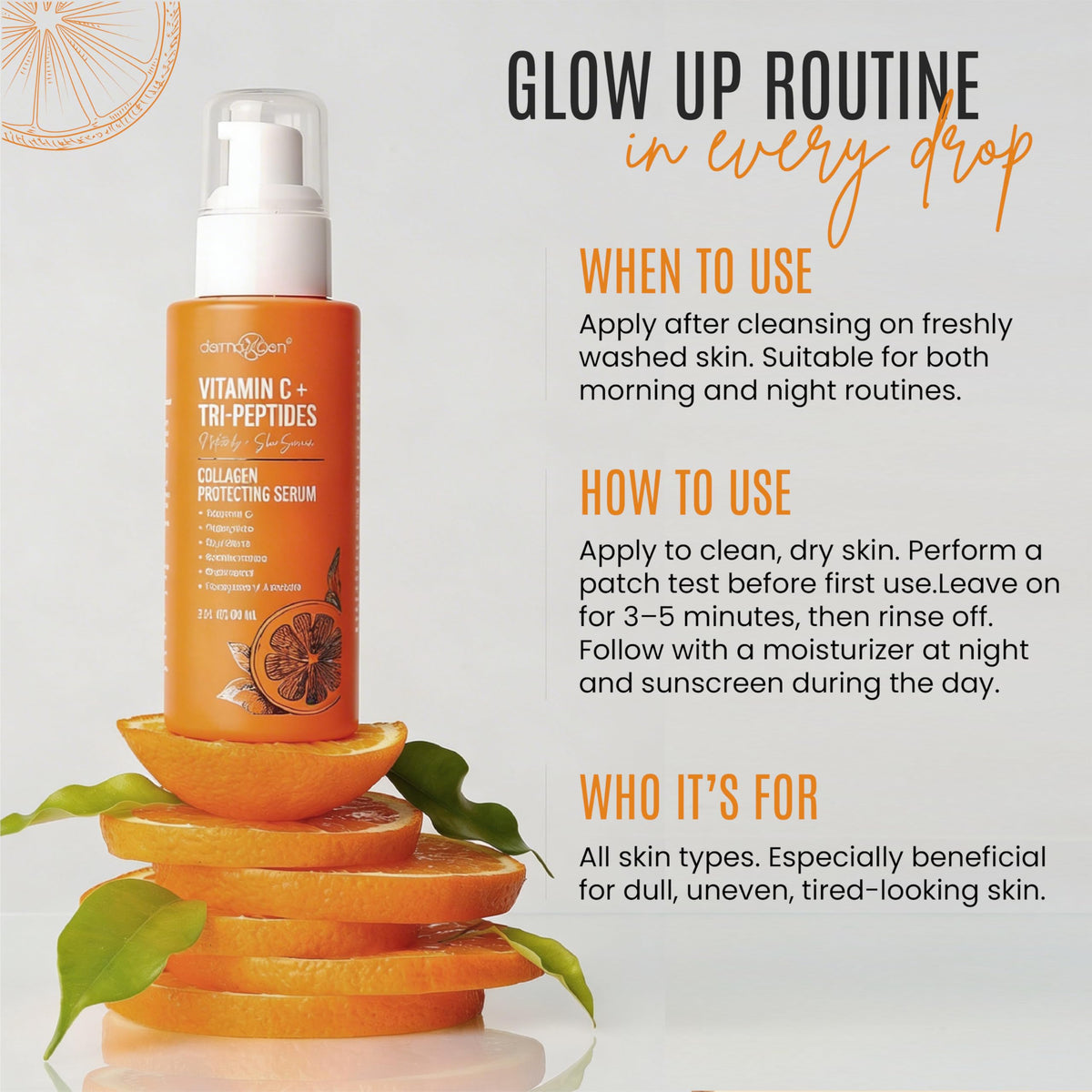 DERMAXGEN close-up pump delivering serum with precise, mess-free dispensing