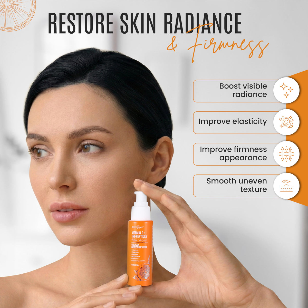 DERMAXGEN serum texture drop highlighting lightweight absorption and smooth finish