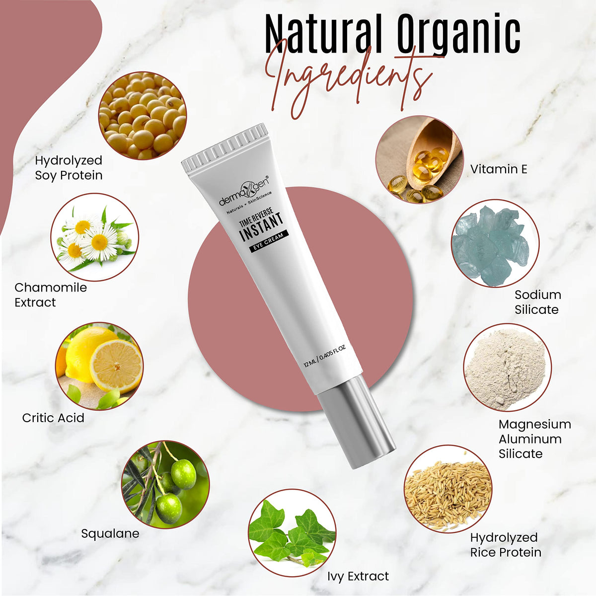 DERMAXGEN cream close-up texture highlighting lightweight absorbency benefit