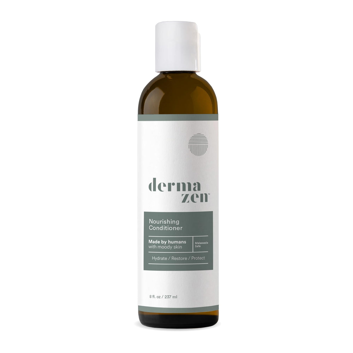 Dermazen front packaging showing 8oz bottle and clear product benefits