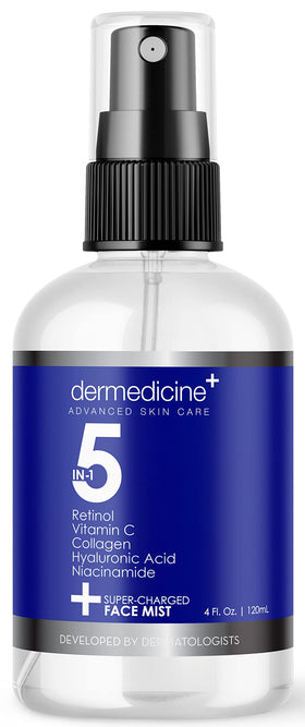 Dermedicine front packaging showing bottle and clear benefits