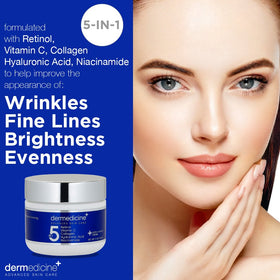 dermedicine jar open revealing cream depth and potent formulation
