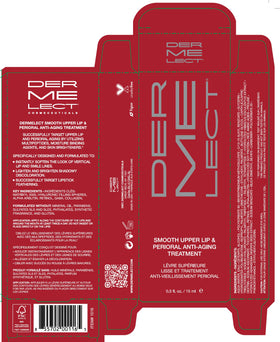 Dermelect cruelty-free badge close-up indicating vegan, animal-friendly formulation benefit
