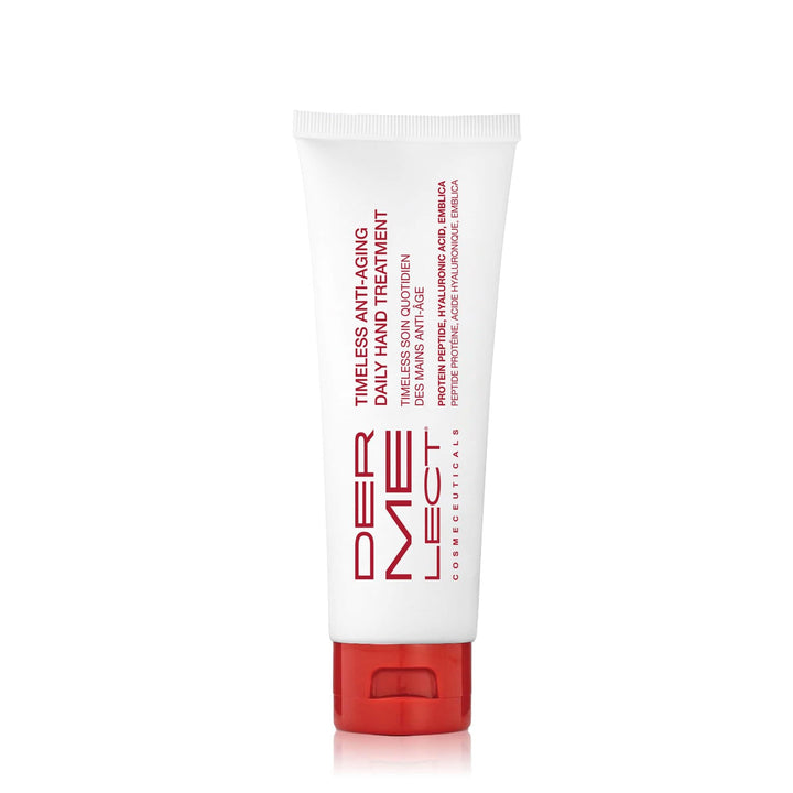 Dermelect front packaging tube showing size and branding with travel-friendly benefit