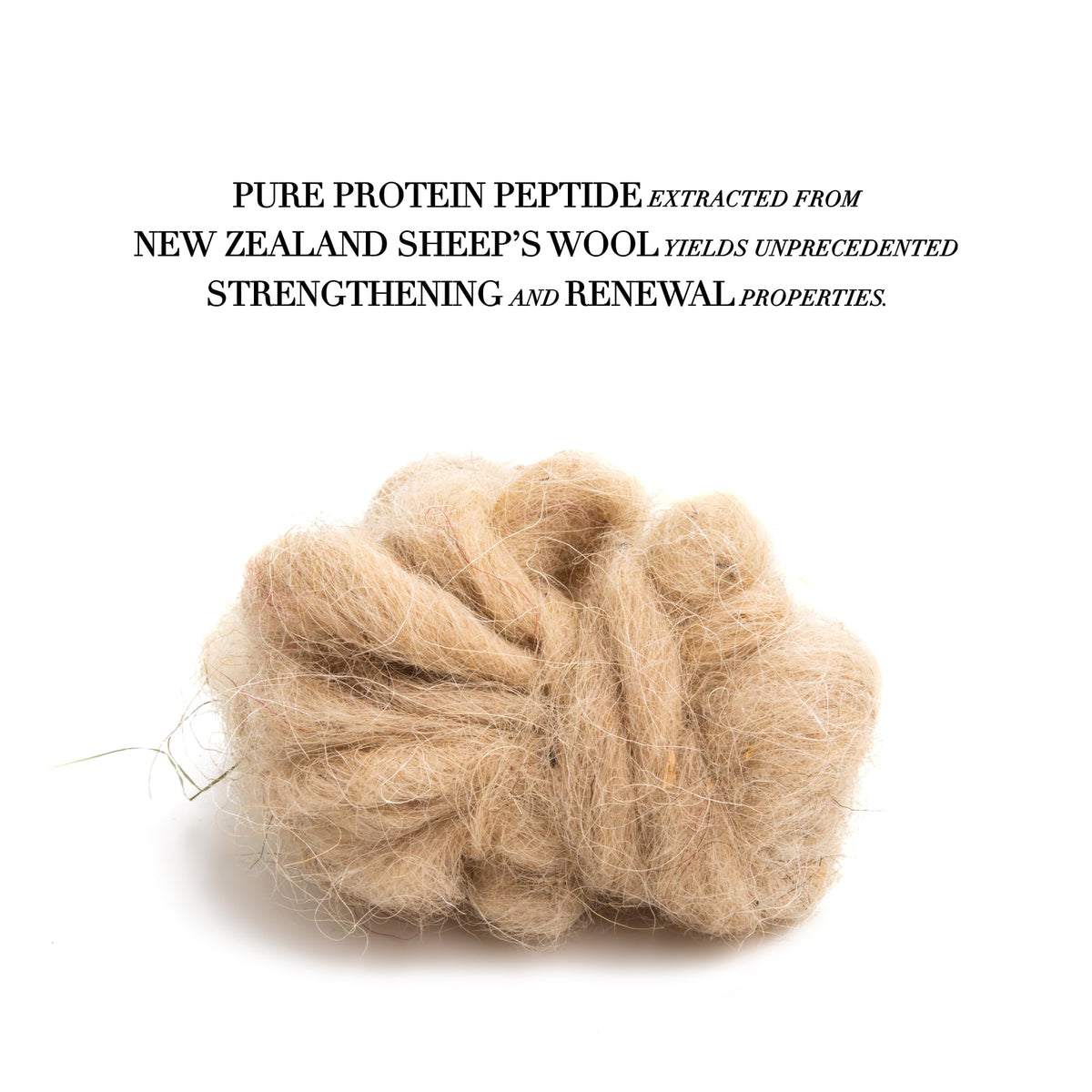 Dermelect ingredient label closeup showing keratin peptide information