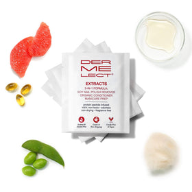 Dermelect soy and jojoba visual highlighting natural nourishing ingredients