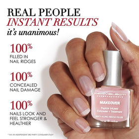 Dermelect in lifestyle manicure setting showing hydrated, healthier-looking nails