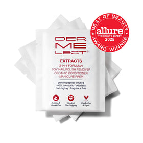 Dermelect close-up of wipe texture demonstrating gentle conditioning action