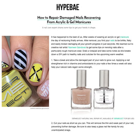 Dermelect nude swatch on nail demonstrating coverage and natural finish