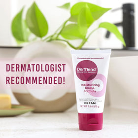 Dermend cream applied on arm illustrating gentle application and soothing