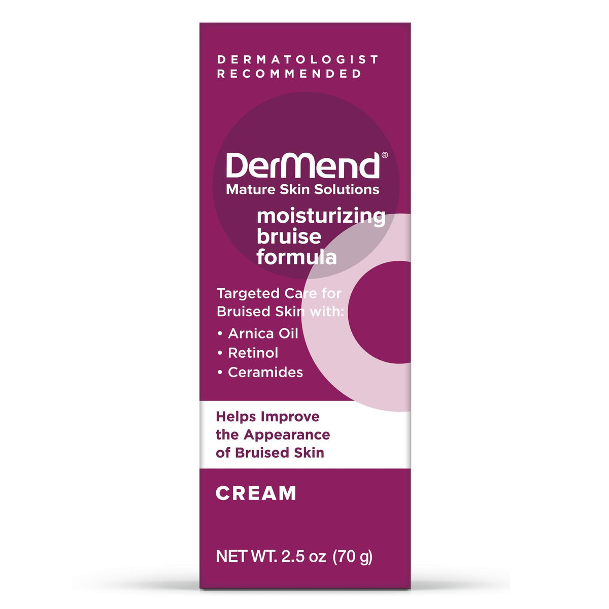 Dermend front packaging 2.5 oz showing brand and product name benefits
