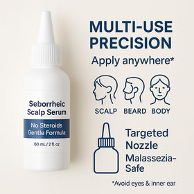 Dermgentle bottle with ingredient highlights showing gentle formula