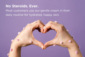 Dermgentle cream texture closeup illustrating lightweight absorbent hydration