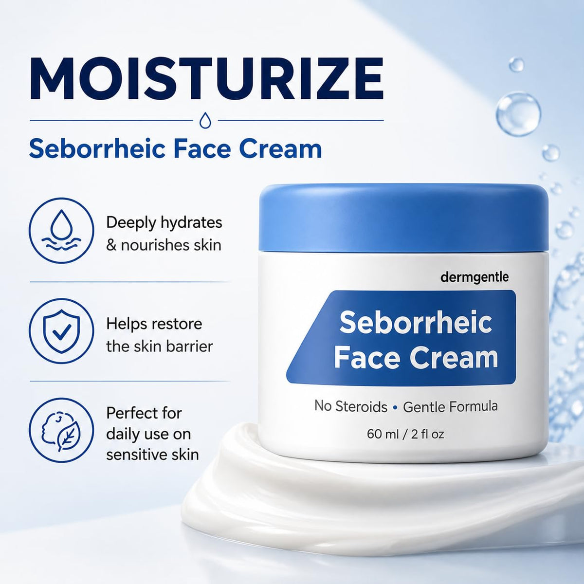 Dermgentle products held in hand for size comparison and travel-friendly benefit