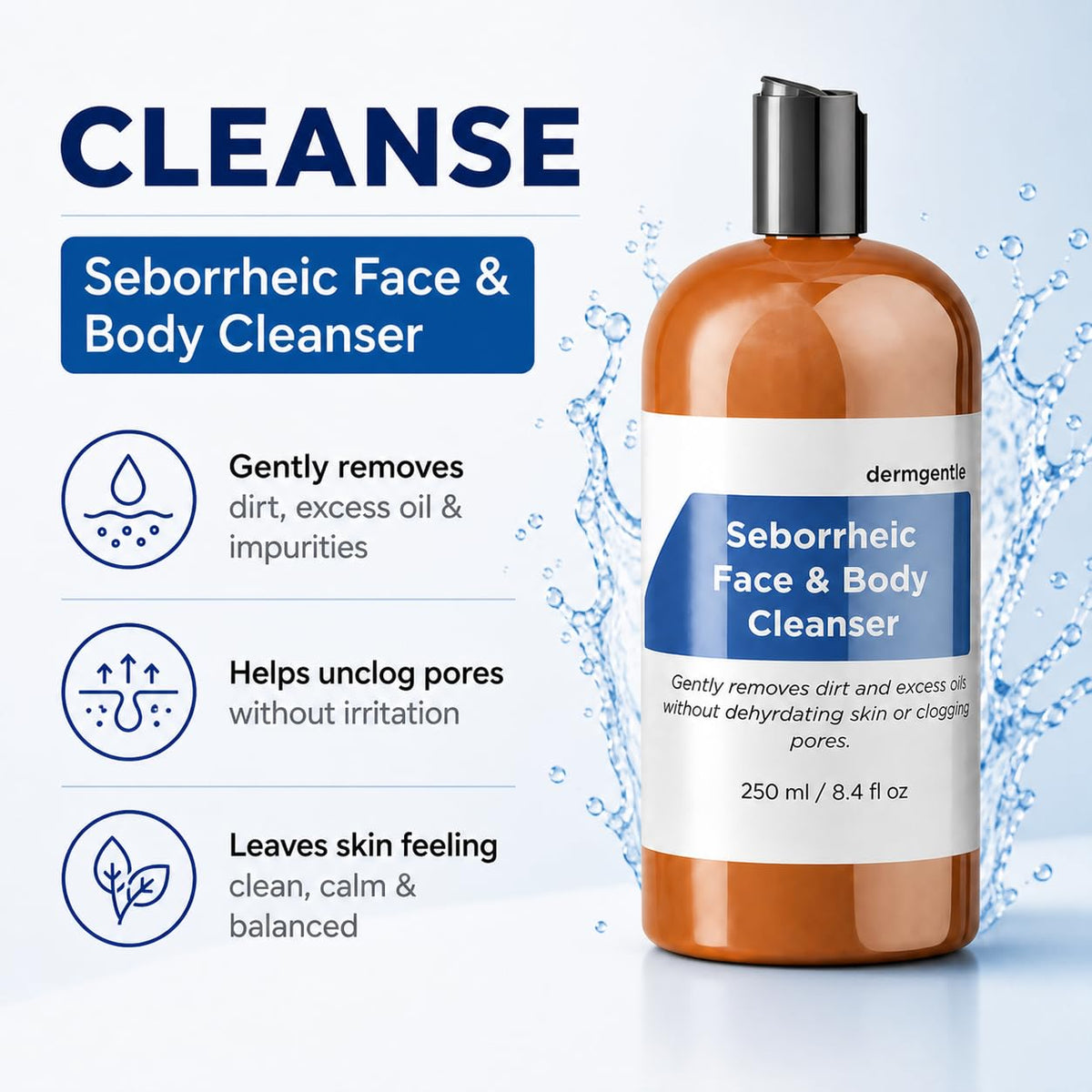 Dermgentle scalp serum dropper close-up showing targeted application benefit