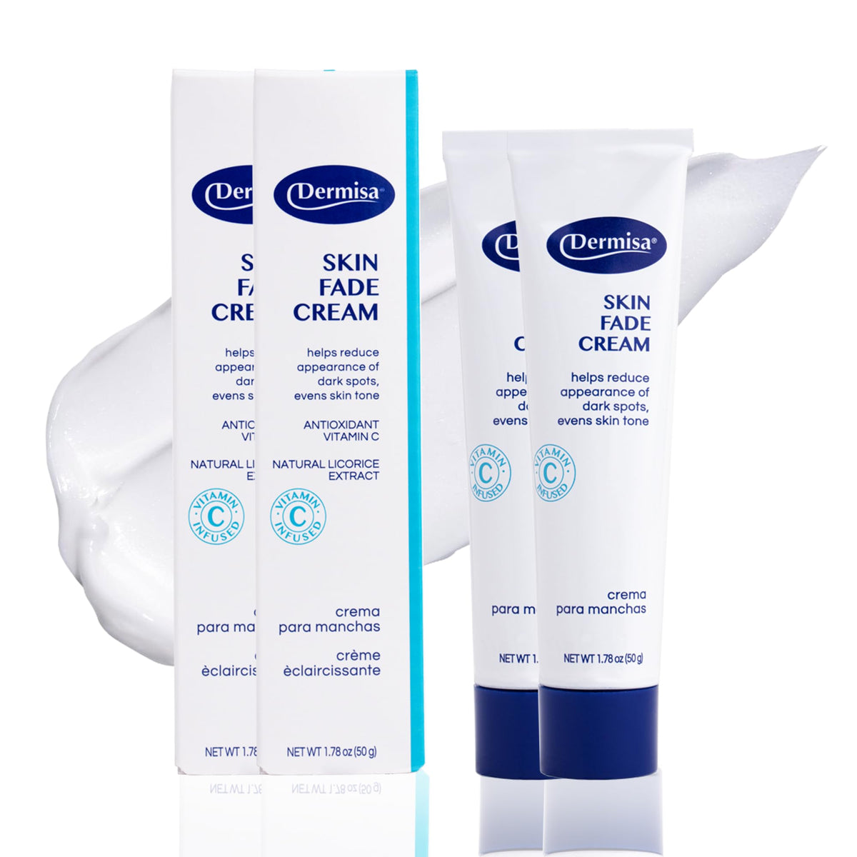 Dermisa front packaging showing product and benefits for clearer skin