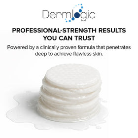Dermlogic active ingredients label highlighting triple-acid benefit