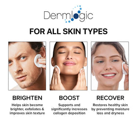 Dermlogic pads beside moisturizer and sunscreen supporting recovery benefit