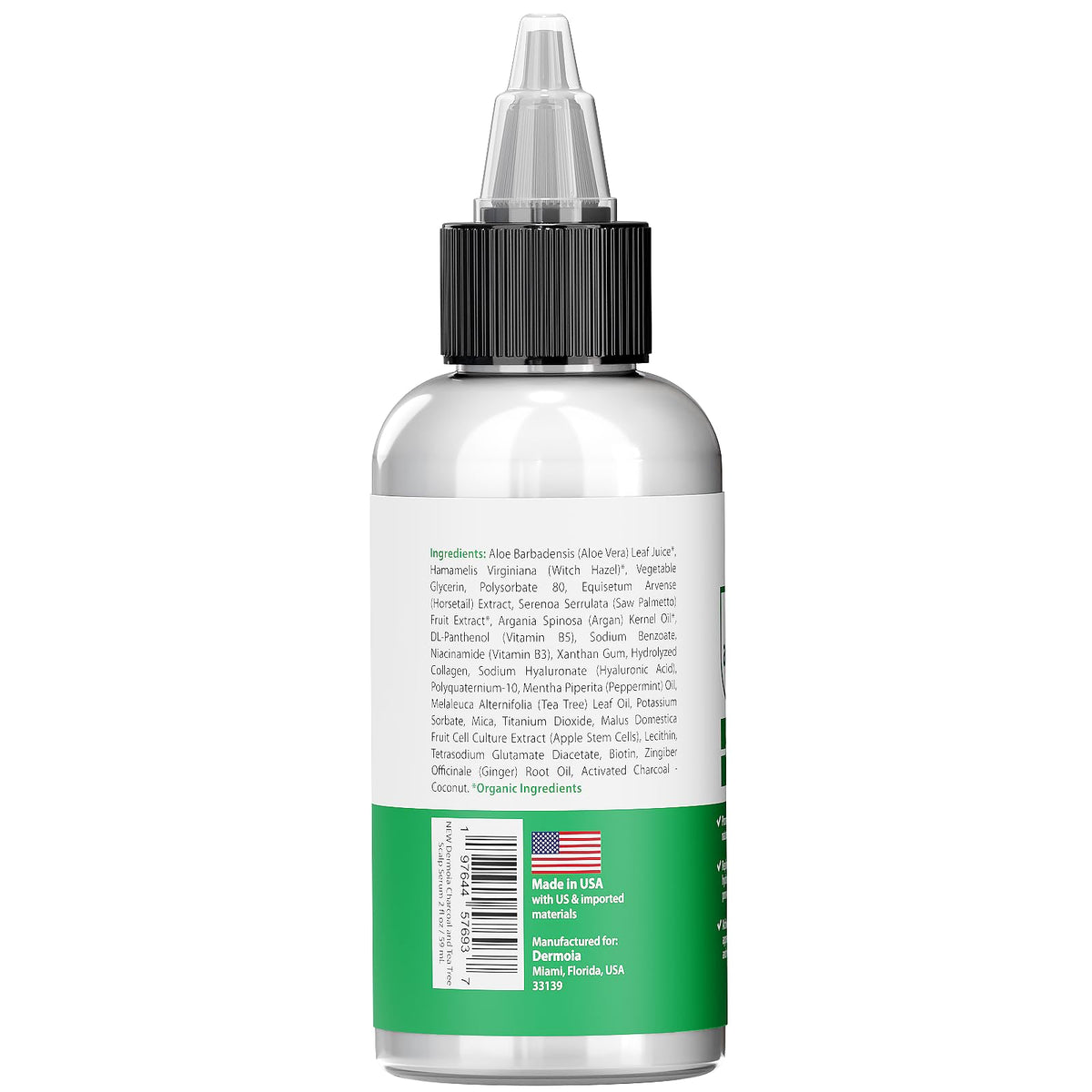 DERMOIA bottle on bathroom shelf suggesting daily scalp care routine