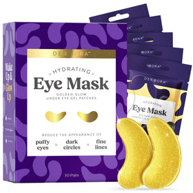 DERMORA front packaging showing golden glow patches for quick refresh
