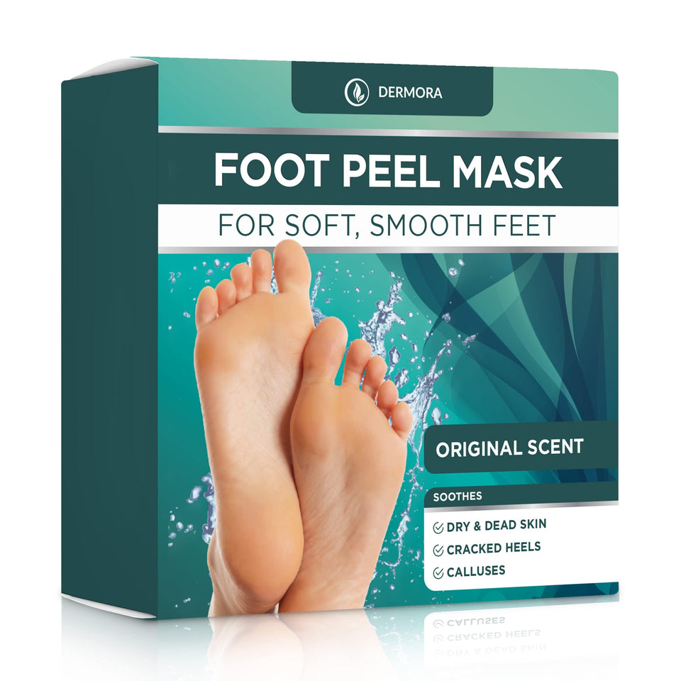 DERMORA front packaging showing product name and four pairs for easy recognition and convenience