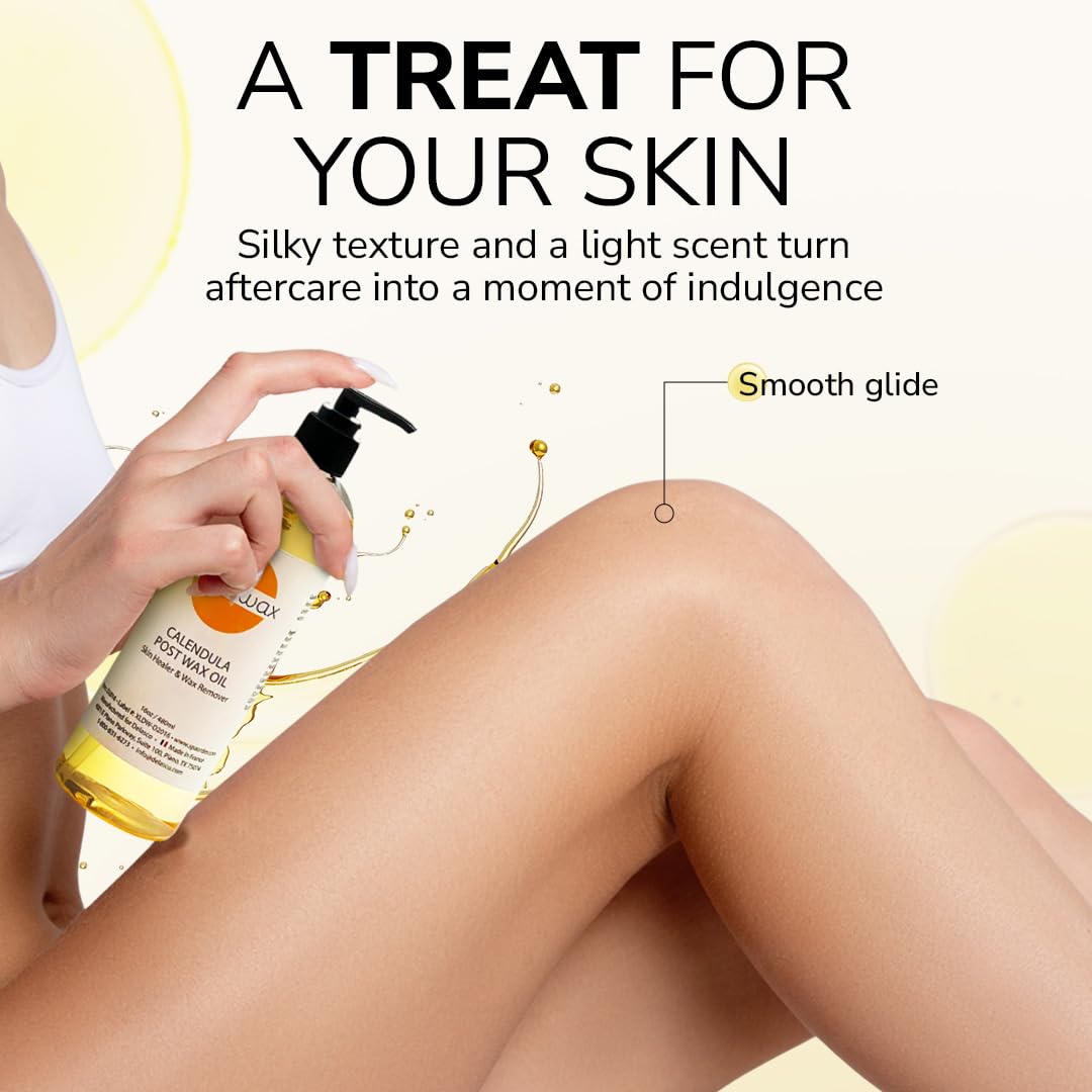 Dermwax applied with cotton pad removing wax residue for cleaner skin