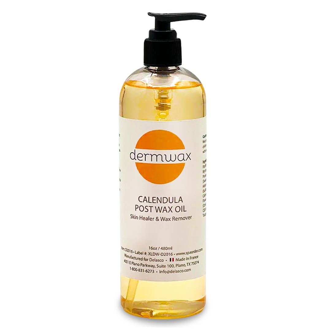 Dermwax front bottle view showing product and easy dispensing benefit