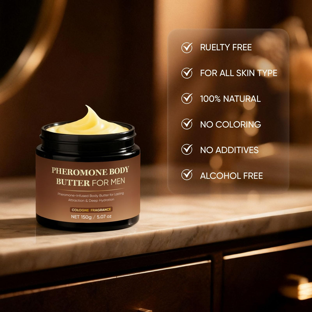 Derperzi in a bathroom grooming scene showing daily routine integration and confident scent benefit