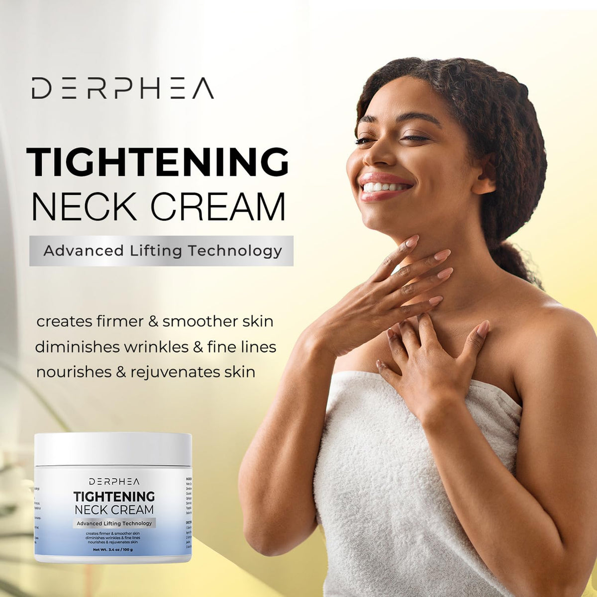 DERPHEA cream texture close-up highlighting smooth hydration benefits