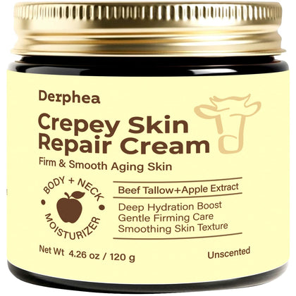 DERPHEA jar front packaging showing clean unscented cream benefit
